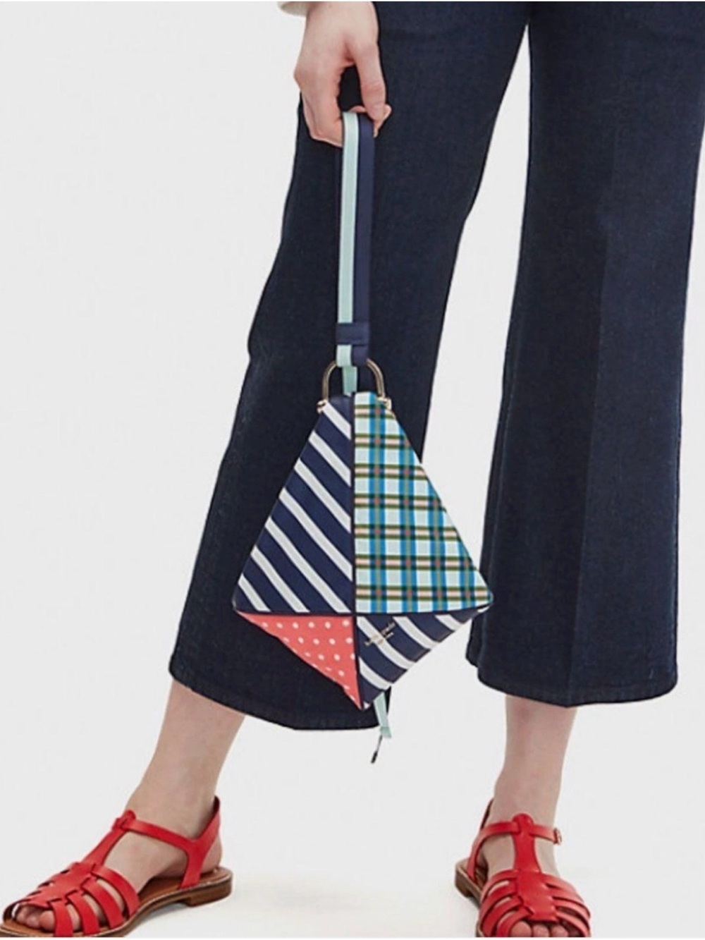 kate spade New York Skye Kite Patchwork Wristlet EUC